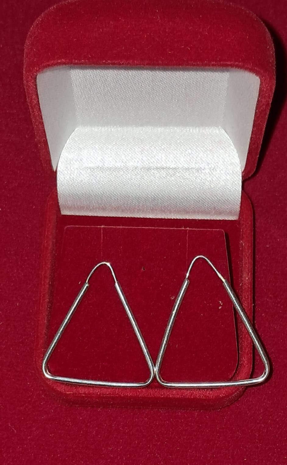 Brincos prata 925 triângulo