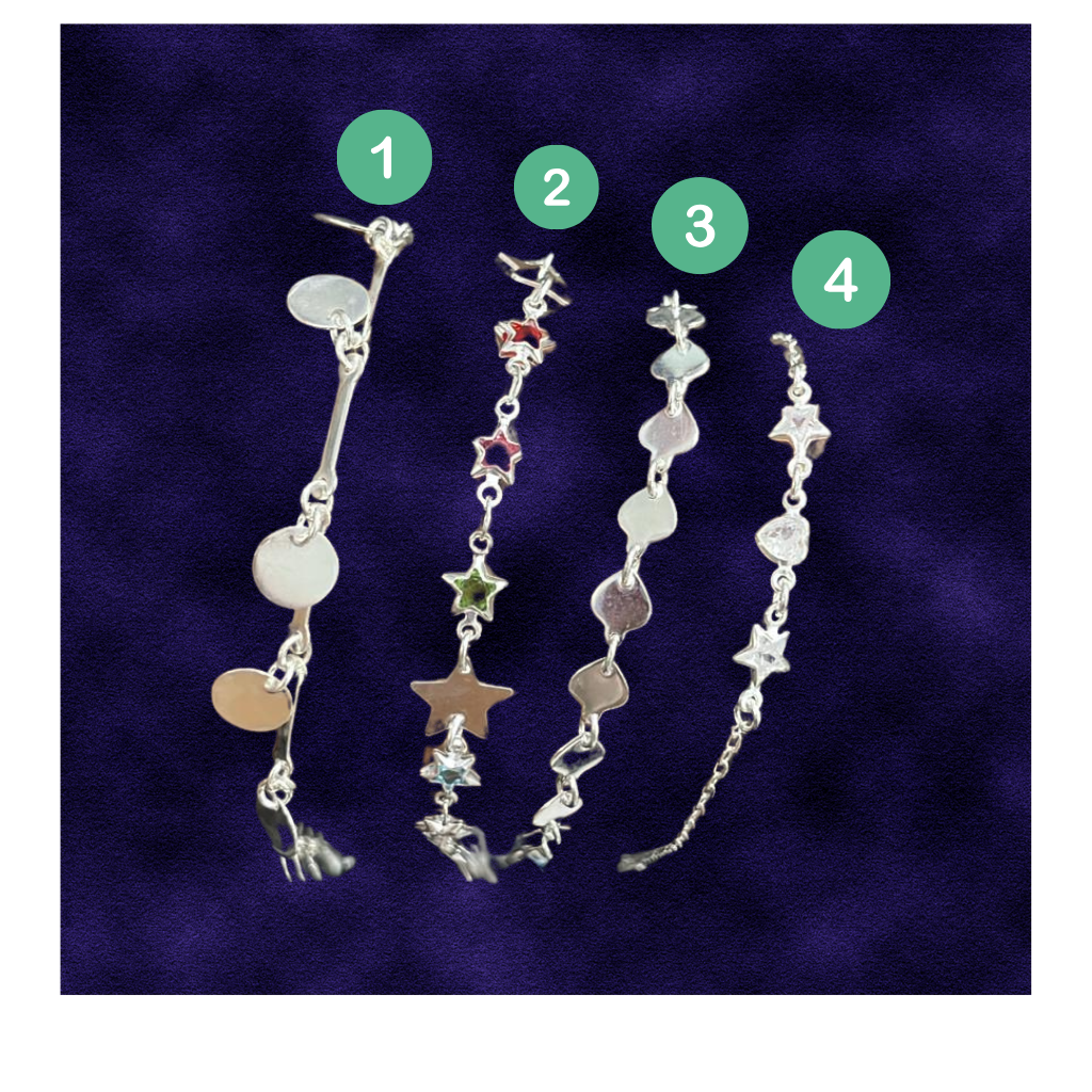 Pulseiras em prata 925 4 modelos escolha o seu