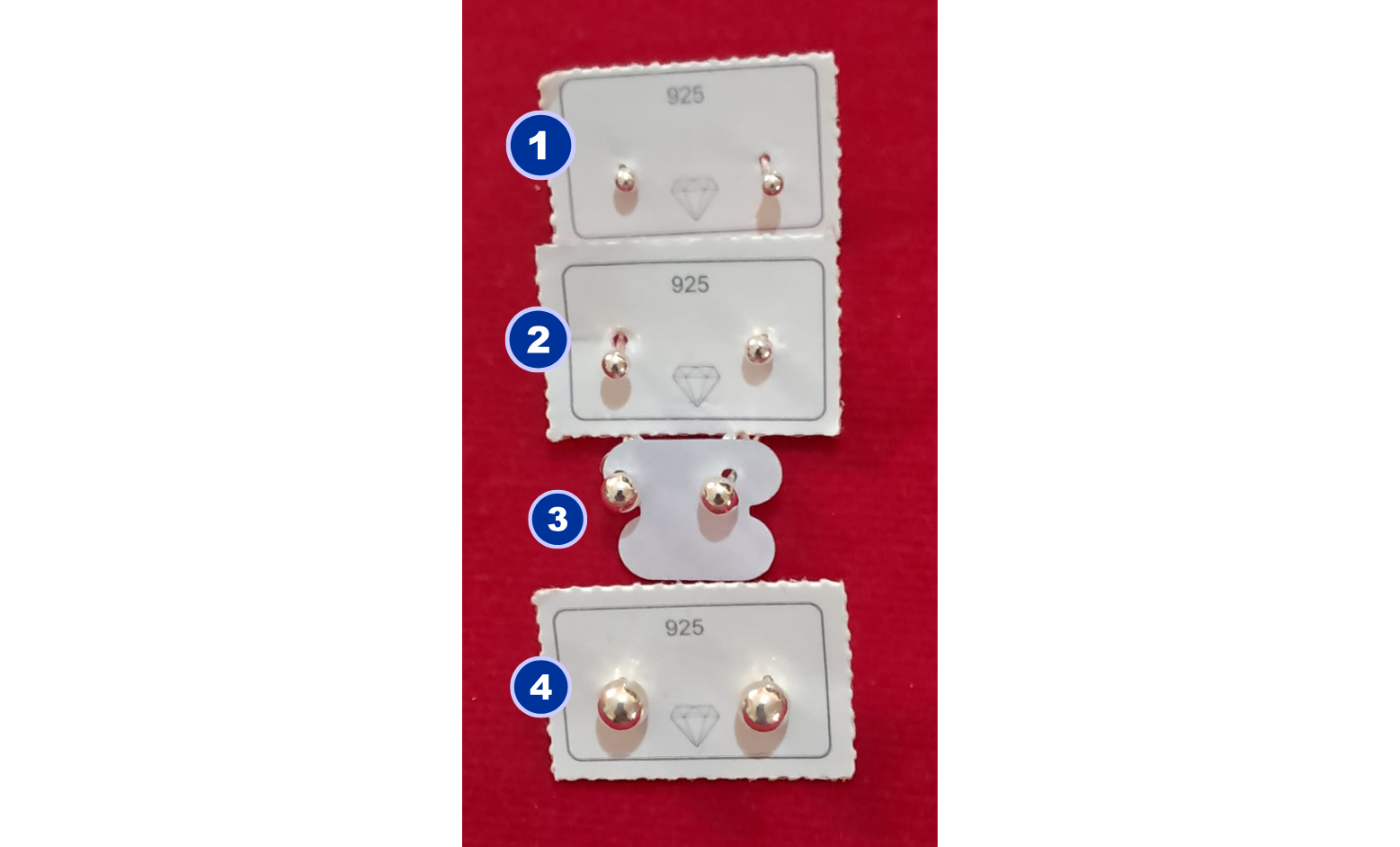 Brincos de prata 925 bolinha cm 4 tamanhos (Escolha o seu tamanho)